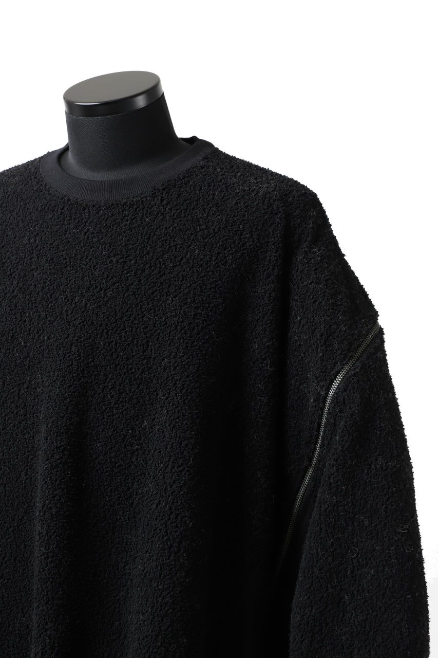 画像をギャラリービューアに読み込む, FACETASM FLEECE ZIPPER SWEAT PULLOVER (BLACK)