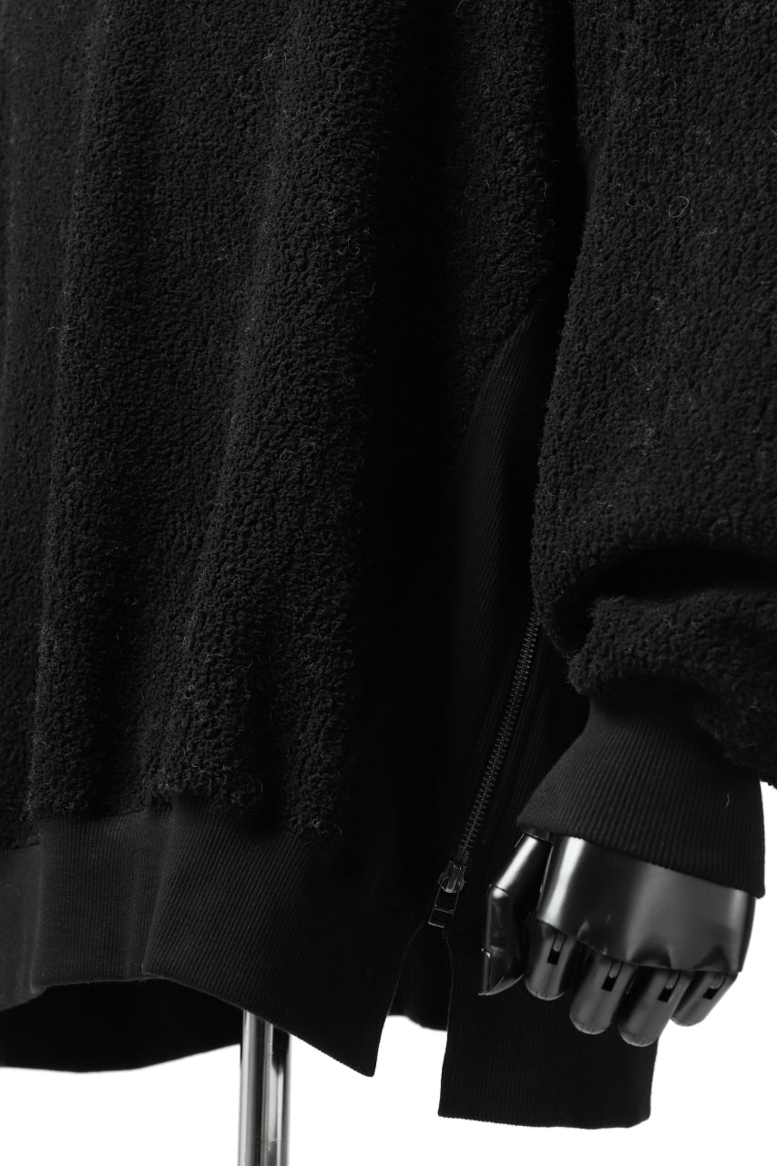 画像をギャラリービューアに読み込む, FACETASM FLEECE ZIPPER SWEAT PULLOVER (BLACK)