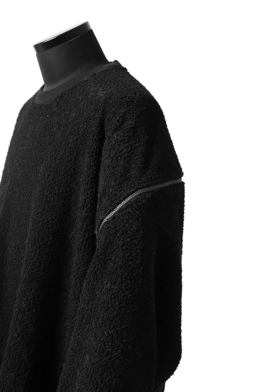 画像をギャラリービューアに読み込む, FACETASM FLEECE ZIPPER SWEAT PULLOVER (BLACK)