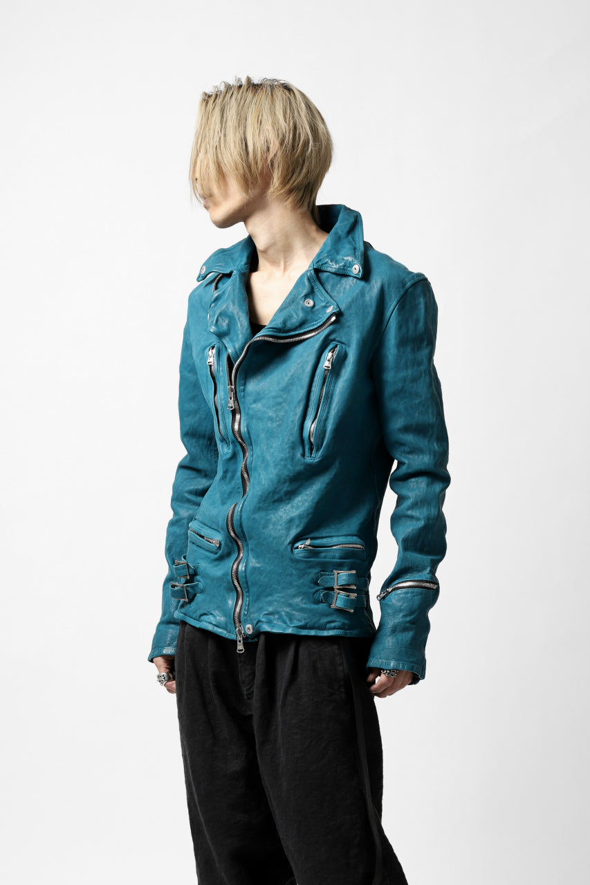 Load image into Gallery viewer, ISAMU KATAYAMA BACKLASH exclusive DOUBLE RIDERS JACKET / JP-CALF GARMENT WASHED (BLACK)