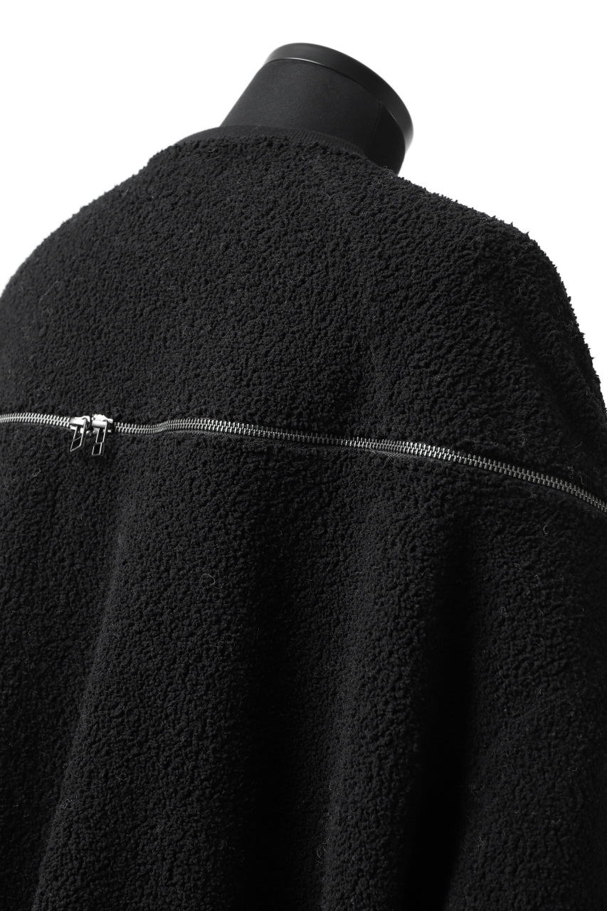 画像をギャラリービューアに読み込む, FACETASM FLEECE ZIPPER SWEAT PULLOVER (BLACK)