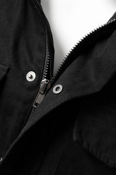 Load image into Gallery viewer, daub PADDED SAHARIANA JACKET / SOFT COTTON TWILL (BLACK)