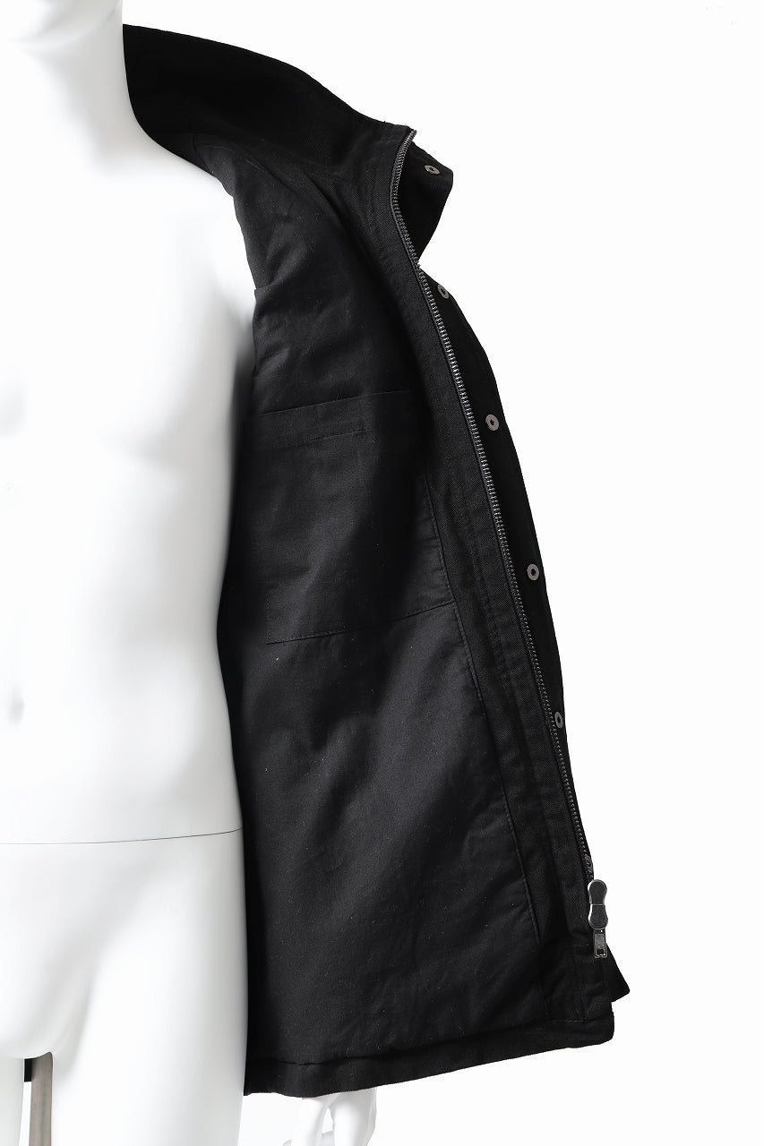 Load image into Gallery viewer, daub PADDED SAHARIANA JACKET / SOFT COTTON TWILL (BLACK)