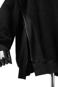 画像をギャラリービューアに読み込む, FACETASM FLEECE ZIPPER SWEAT PULLOVER (BLACK)