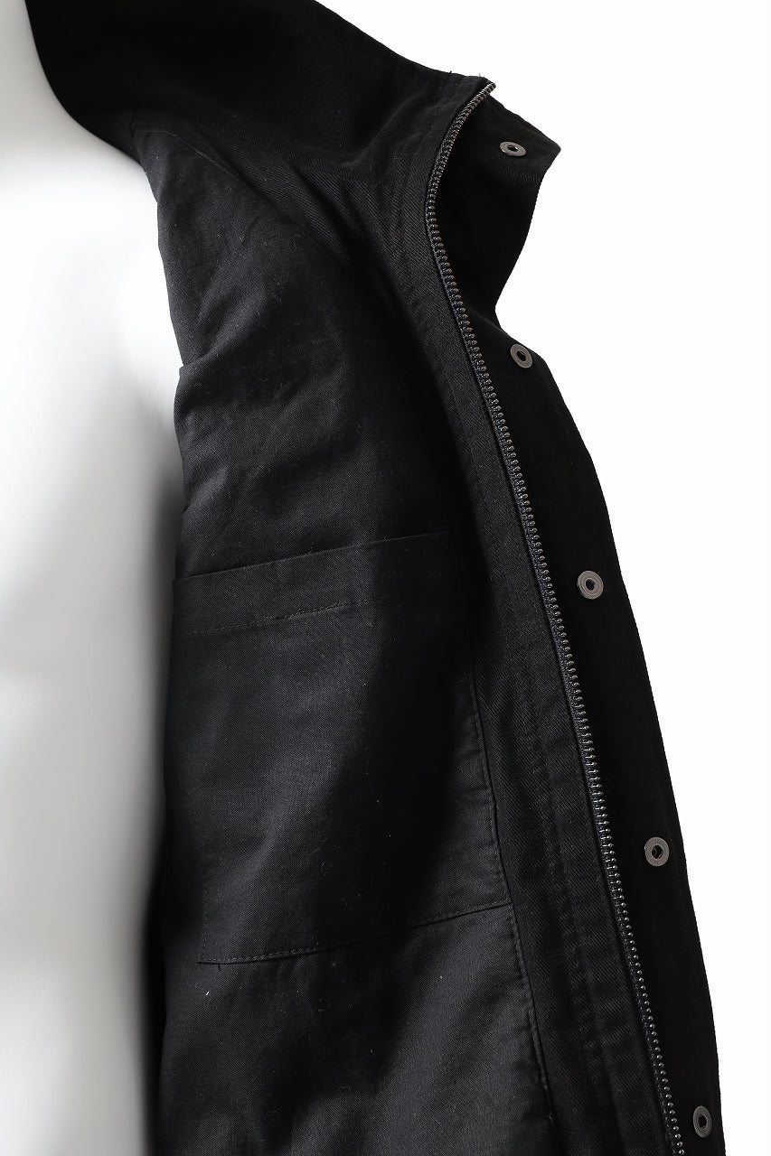 Load image into Gallery viewer, daub PADDED SAHARIANA JACKET / SOFT COTTON TWILL (BLACK)