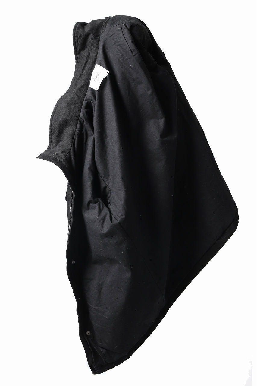 Load image into Gallery viewer, daub PADDED SAHARIANA JACKET / SOFT COTTON TWILL (BLACK)