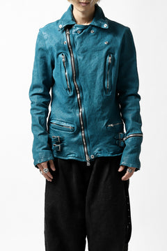 Load image into Gallery viewer, ISAMU KATAYAMA BACKLASH exclusive DOUBLE RIDERS JACKET / JP-CALF GARMENT WASHED (BLACK)