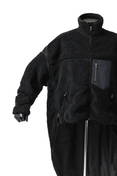 画像をギャラリービューアに読み込む, FACETASM HIGH-LOW ZIPPER FLEECE JACKET (BLACK)