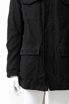 Load image into Gallery viewer, daub PADDED SAHARIANA JACKET / SOFT COTTON TWILL (BLACK)