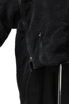 画像をギャラリービューアに読み込む, FACETASM HIGH-LOW ZIPPER FLEECE JACKET (BLACK)