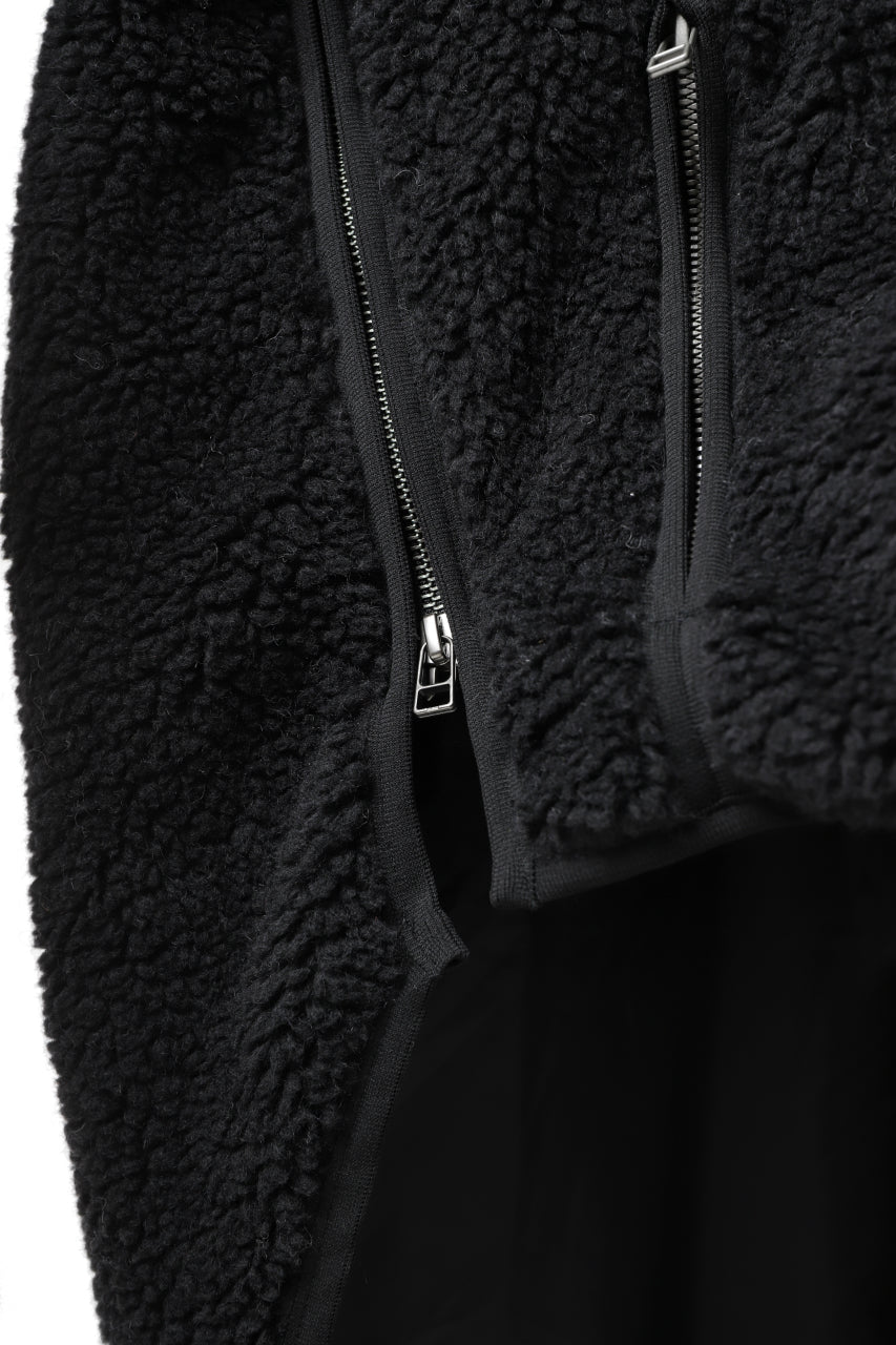 画像をギャラリービューアに読み込む, FACETASM HIGH-LOW ZIPPER FLEECE JACKET (BLACK)