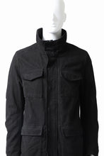 Load image into Gallery viewer, daub PADDED SAHARIANA JACKET / SOFT COTTON TWILL (BLACK)