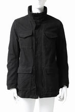 Load image into Gallery viewer, daub PADDED SAHARIANA JACKET / SOFT COTTON TWILL (BLACK)