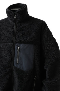 画像をギャラリービューアに読み込む, FACETASM HIGH-LOW ZIPPER FLEECE JACKET (BLACK)
