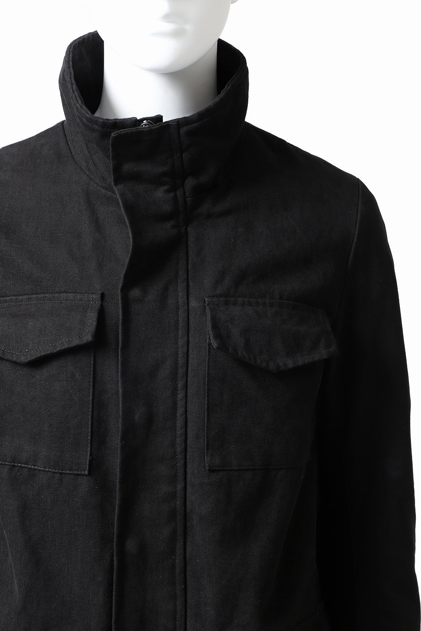 Load image into Gallery viewer, daub PADDED SAHARIANA JACKET / SOFT COTTON TWILL (BLACK)