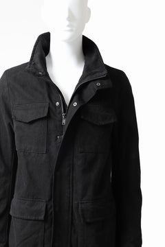 Load image into Gallery viewer, daub PADDED SAHARIANA JACKET / SOFT COTTON TWILL (BLACK)