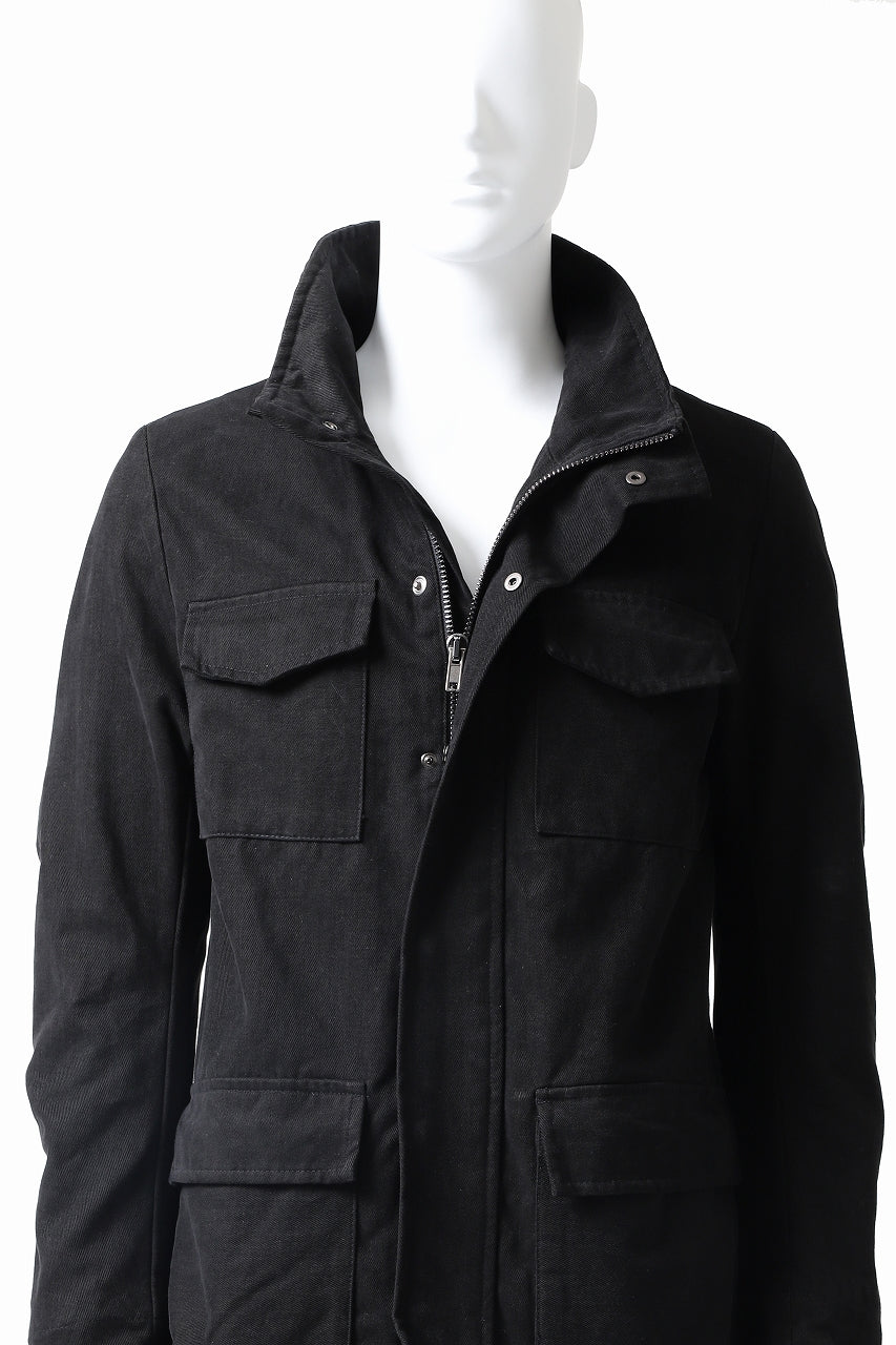 画像をギャラリービューアに読み込む, daub PADDED SAHARIANA JACKET / SOFT COTTON TWILL (BLACK)