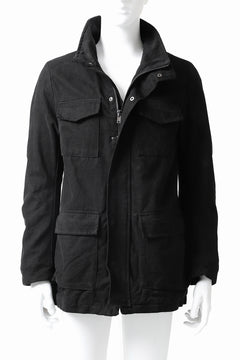 Load image into Gallery viewer, daub PADDED SAHARIANA JACKET / SOFT COTTON TWILL (BLACK)
