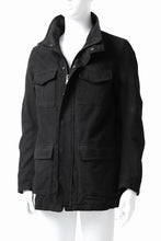 Load image into Gallery viewer, daub PADDED SAHARIANA JACKET / SOFT COTTON TWILL (BLACK)