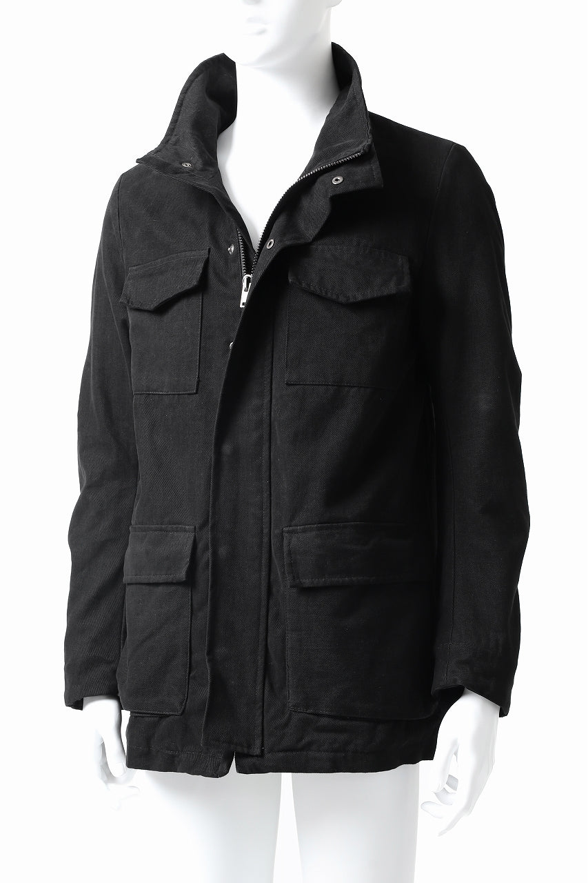 Load image into Gallery viewer, daub PADDED SAHARIANA JACKET / SOFT COTTON TWILL (BLACK)