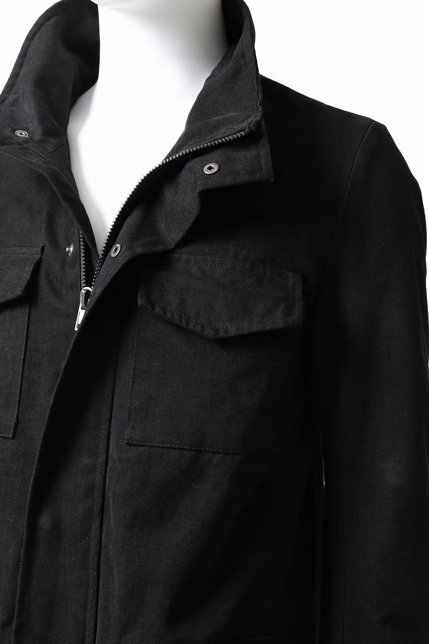 Load image into Gallery viewer, daub PADDED SAHARIANA JACKET / SOFT COTTON TWILL (BLACK)