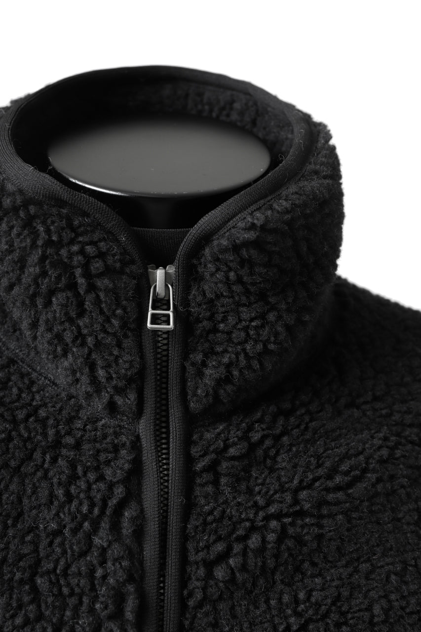 画像をギャラリービューアに読み込む, FACETASM HIGH-LOW ZIPPER FLEECE JACKET (BLACK)