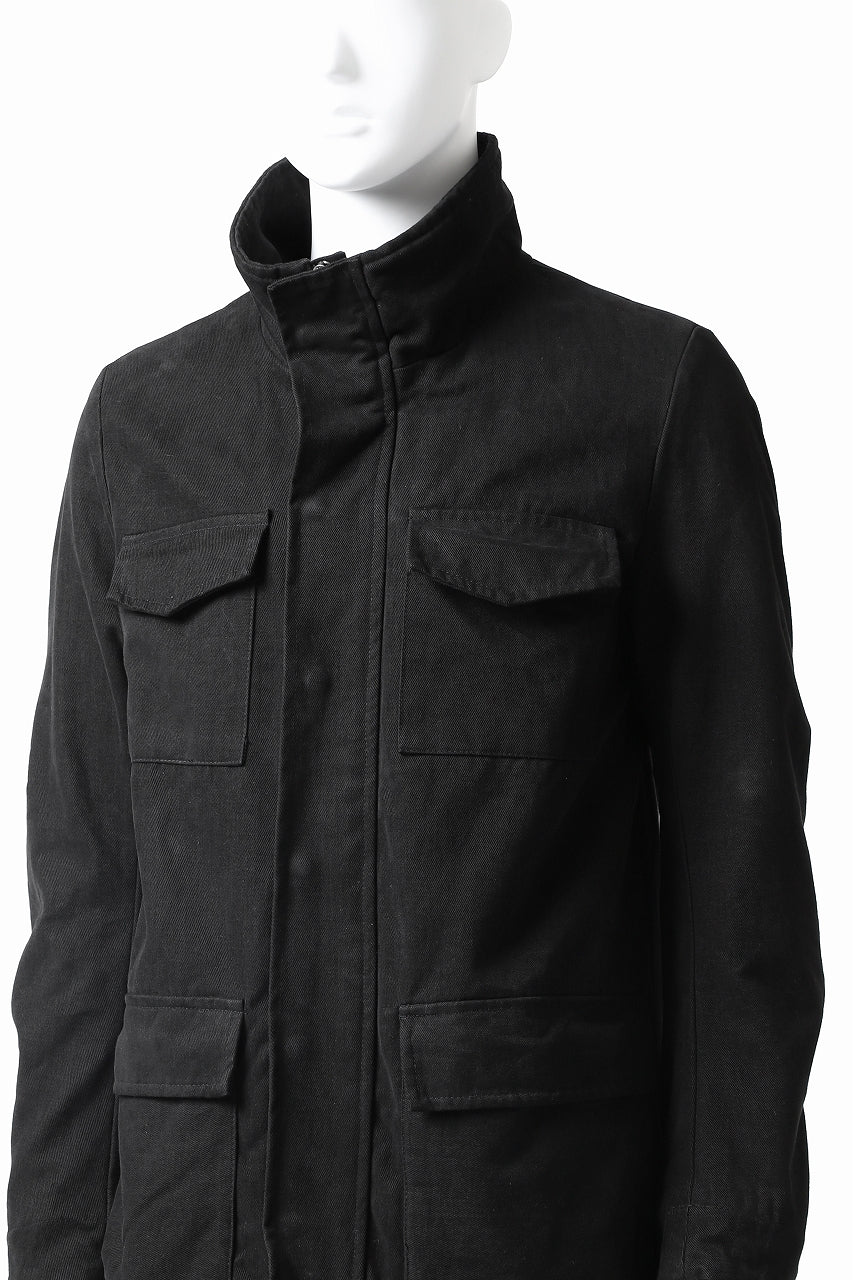 Load image into Gallery viewer, daub PADDED SAHARIANA JACKET / SOFT COTTON TWILL (BLACK)