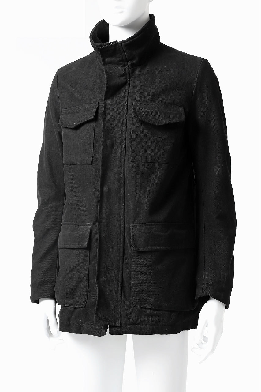 Load image into Gallery viewer, daub PADDED SAHARIANA JACKET / SOFT COTTON TWILL (BLACK)