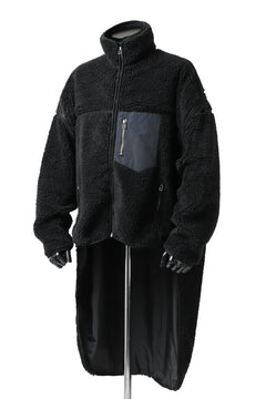 画像をギャラリービューアに読み込む, FACETASM HIGH-LOW ZIPPER FLEECE JACKET (BLACK)