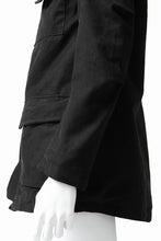 Load image into Gallery viewer, daub PADDED SAHARIANA JACKET / SOFT COTTON TWILL (BLACK)