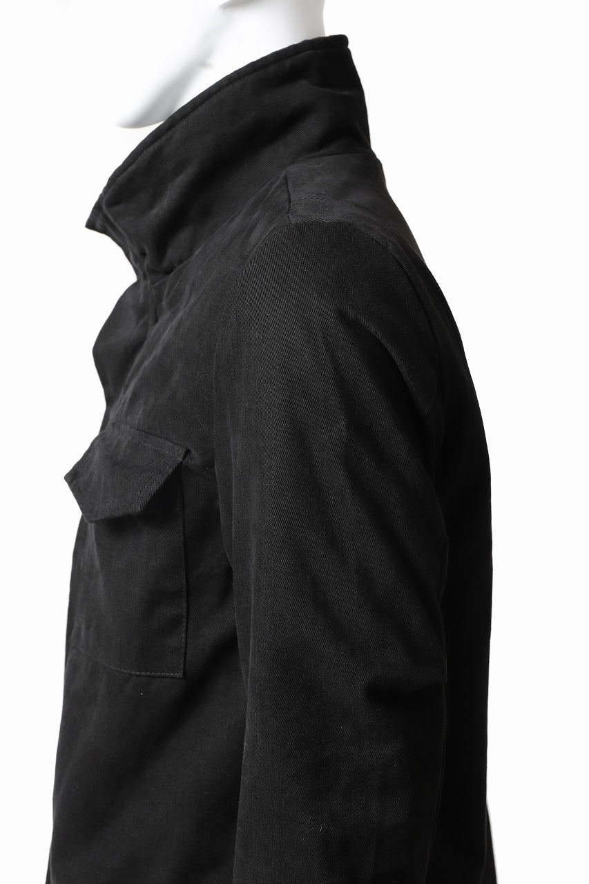 Load image into Gallery viewer, daub PADDED SAHARIANA JACKET / SOFT COTTON TWILL (BLACK)