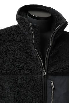 画像をギャラリービューアに読み込む, FACETASM HIGH-LOW ZIPPER FLEECE JACKET (BLACK)