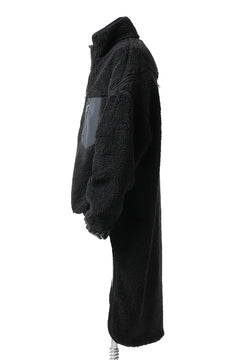 画像をギャラリービューアに読み込む, FACETASM HIGH-LOW ZIPPER FLEECE JACKET (BLACK)