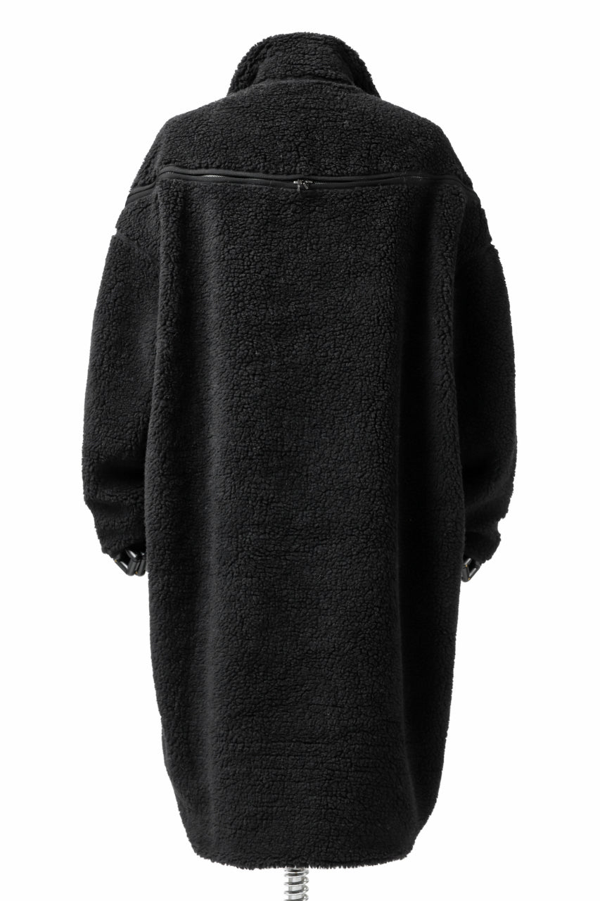 画像をギャラリービューアに読み込む, FACETASM HIGH-LOW ZIPPER FLEECE JACKET (BLACK)