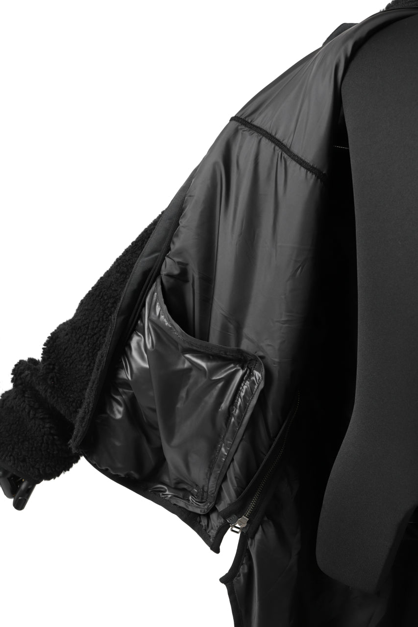 画像をギャラリービューアに読み込む, FACETASM HIGH-LOW ZIPPER FLEECE JACKET (BLACK)
