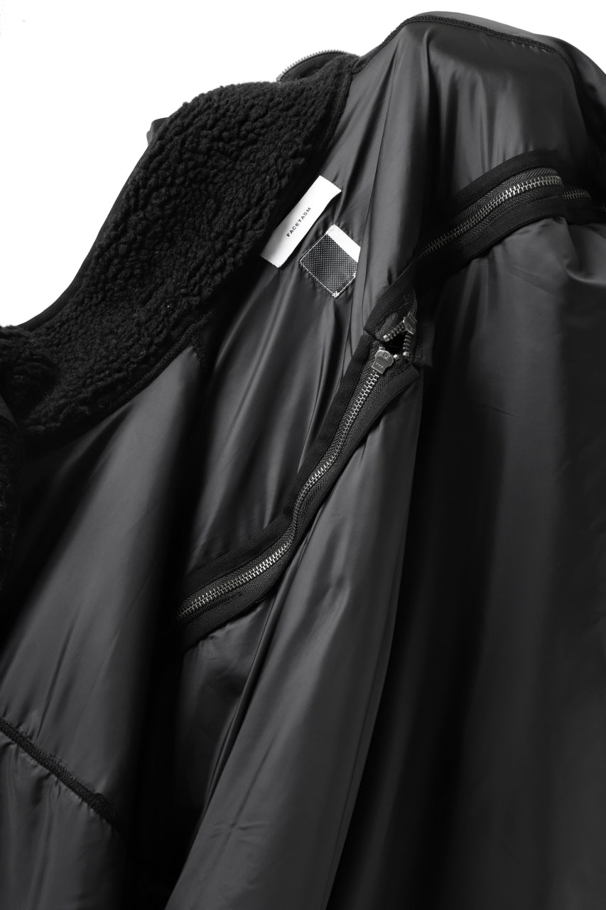 画像をギャラリービューアに読み込む, FACETASM HIGH-LOW ZIPPER FLEECE JACKET (BLACK)