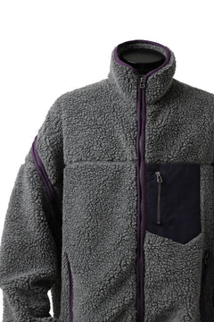 画像をギャラリービューアに読み込む, FACETASM HIGH-LOW ZIPPER FLEECE JACKET (GREY)