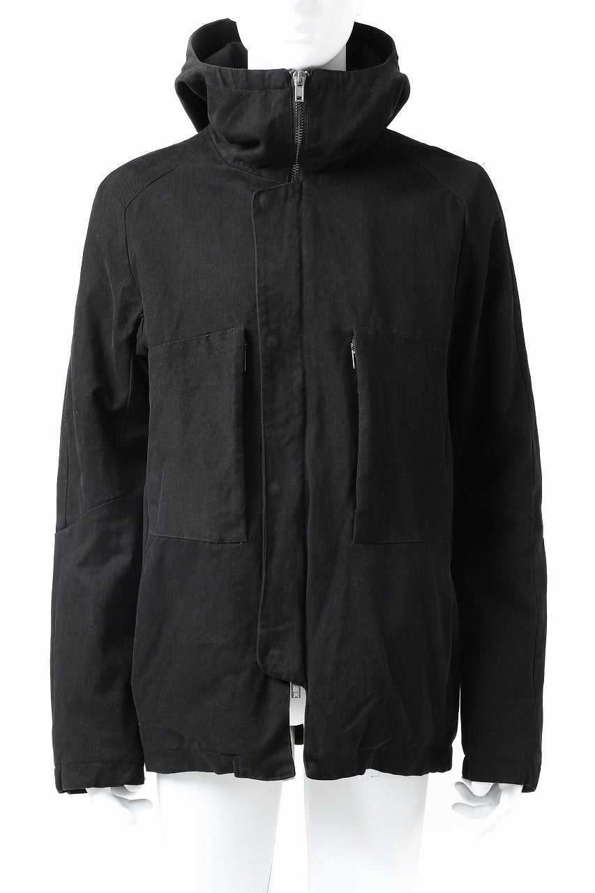 Load image into Gallery viewer, daub PADDED MT-HOOD JACKET / SOFT COTTON TWILL (BLACK)
