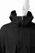 Load image into Gallery viewer, daub PADDED MT-HOOD JACKET / SOFT COTTON TWILL (BLACK)
