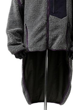 画像をギャラリービューアに読み込む, FACETASM HIGH-LOW ZIPPER FLEECE JACKET (GREY)