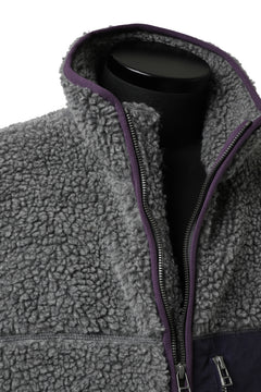 画像をギャラリービューアに読み込む, FACETASM HIGH-LOW ZIPPER FLEECE JACKET (GREY)