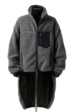 画像をギャラリービューアに読み込む, FACETASM HIGH-LOW ZIPPER FLEECE JACKET (GREY)