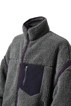 画像をギャラリービューアに読み込む, FACETASM HIGH-LOW ZIPPER FLEECE JACKET (GREY)