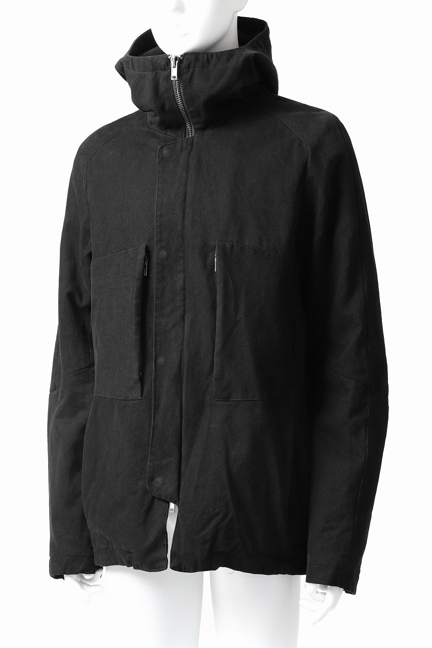 Load image into Gallery viewer, daub PADDED MT-HOOD JACKET / SOFT COTTON TWILL (BLACK)