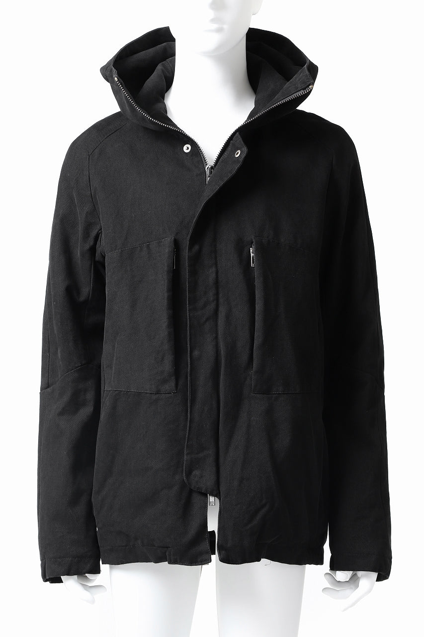 Load image into Gallery viewer, daub PADDED MT-HOOD JACKET / SOFT COTTON TWILL (BLACK)