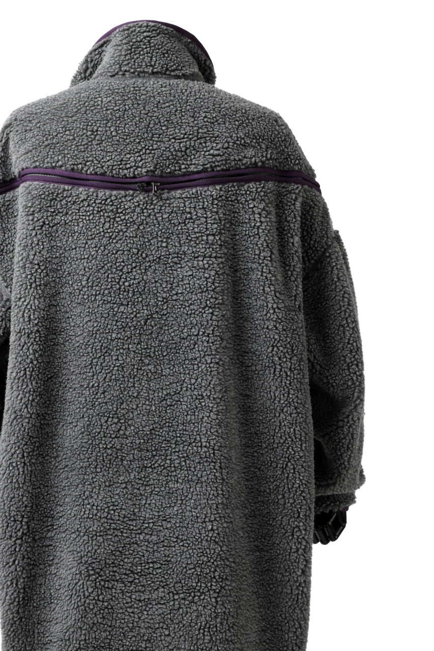 画像をギャラリービューアに読み込む, FACETASM HIGH-LOW ZIPPER FLEECE JACKET (GREY)