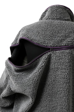 画像をギャラリービューアに読み込む, FACETASM HIGH-LOW ZIPPER FLEECE JACKET (GREY)