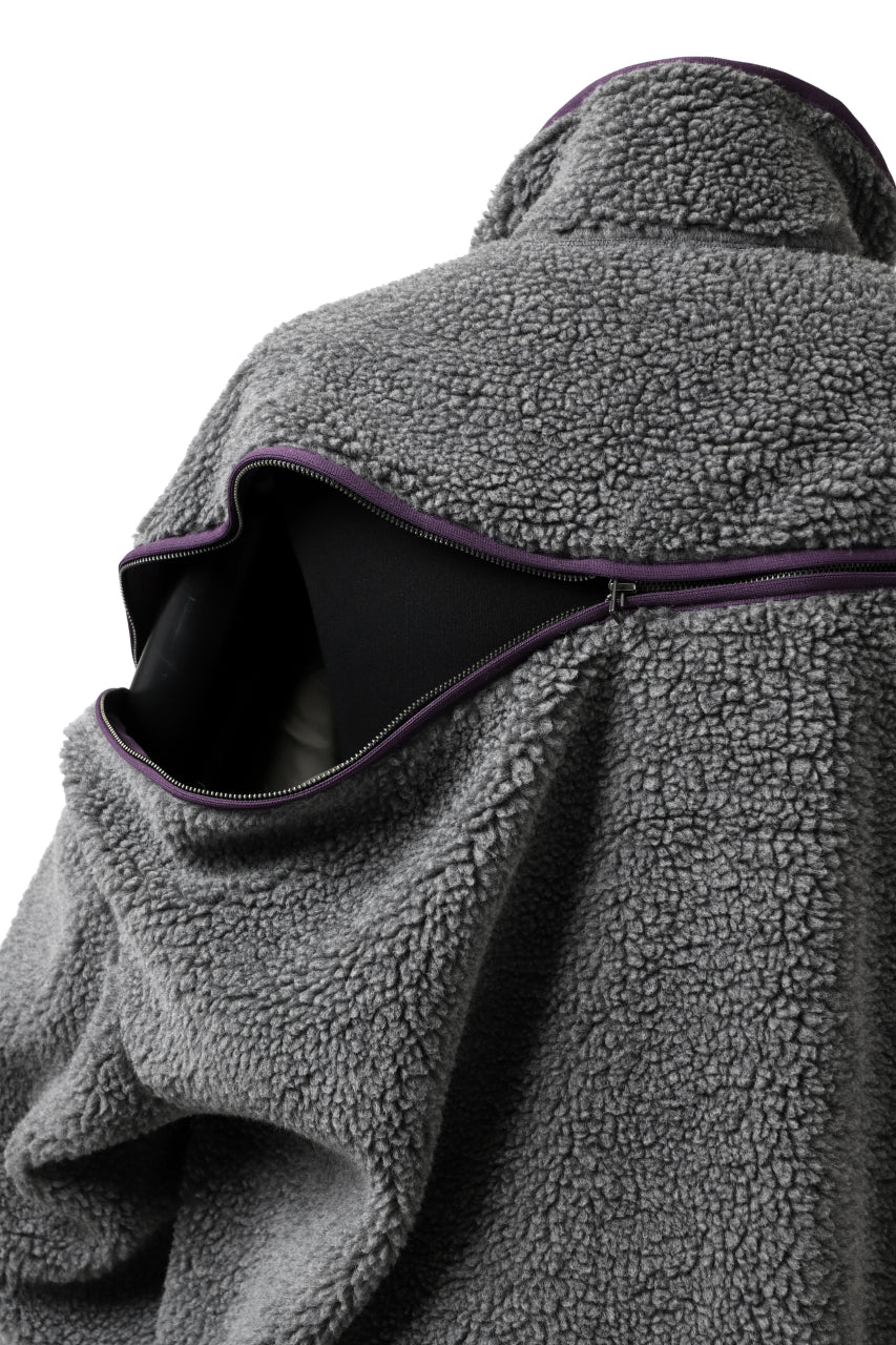 画像をギャラリービューアに読み込む, FACETASM HIGH-LOW ZIPPER FLEECE JACKET (GREY)