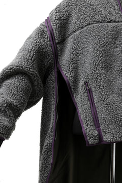 画像をギャラリービューアに読み込む, FACETASM HIGH-LOW ZIPPER FLEECE JACKET (GREY)