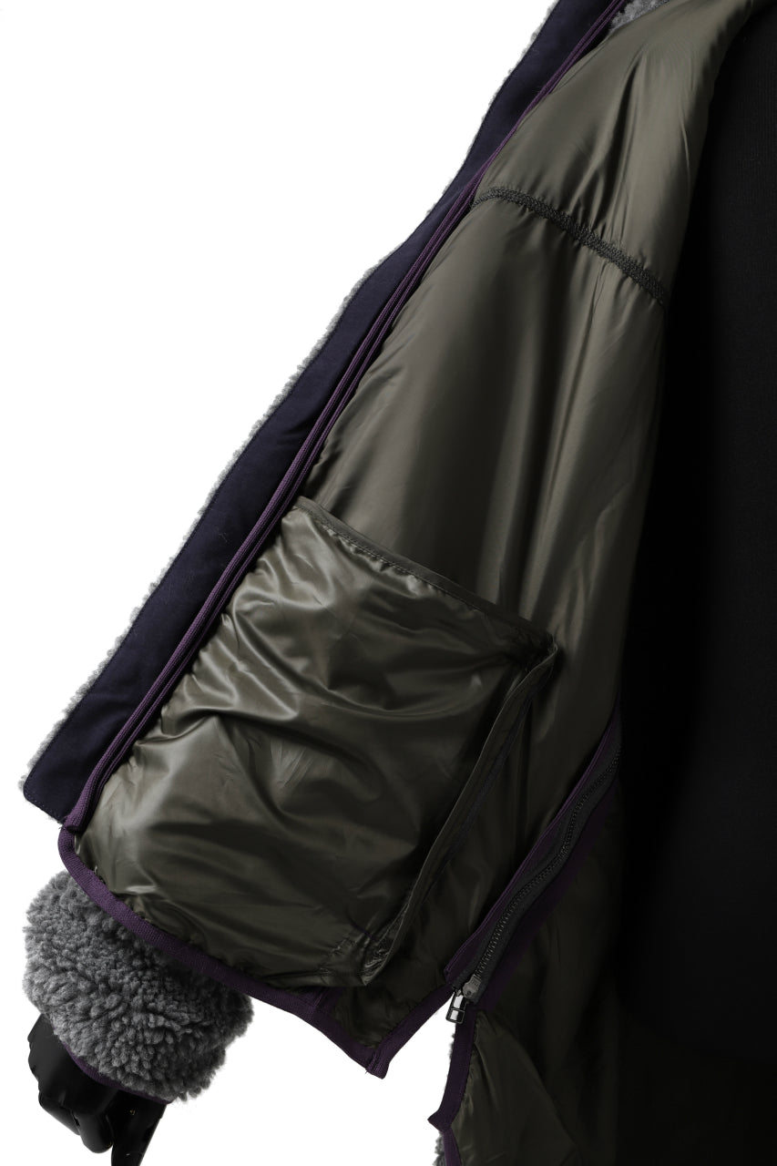 画像をギャラリービューアに読み込む, FACETASM HIGH-LOW ZIPPER FLEECE JACKET (GREY)